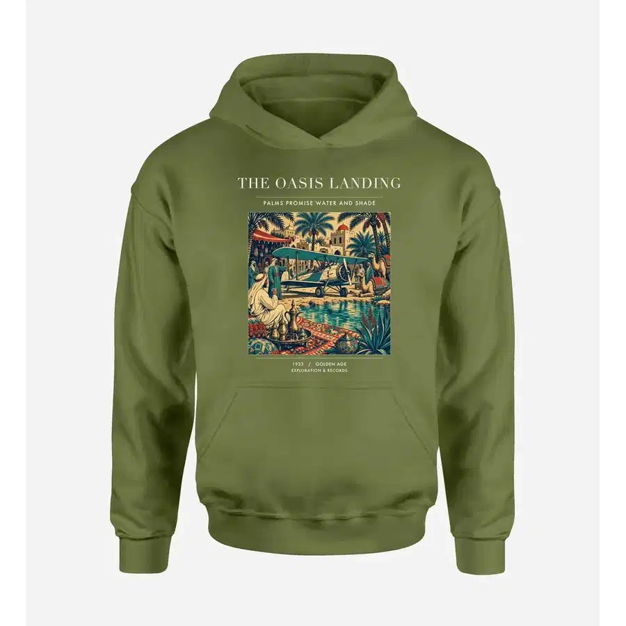 VINTAGE G4331 - The Oasis Landing - Premium Hoodie design on greenarmy premium