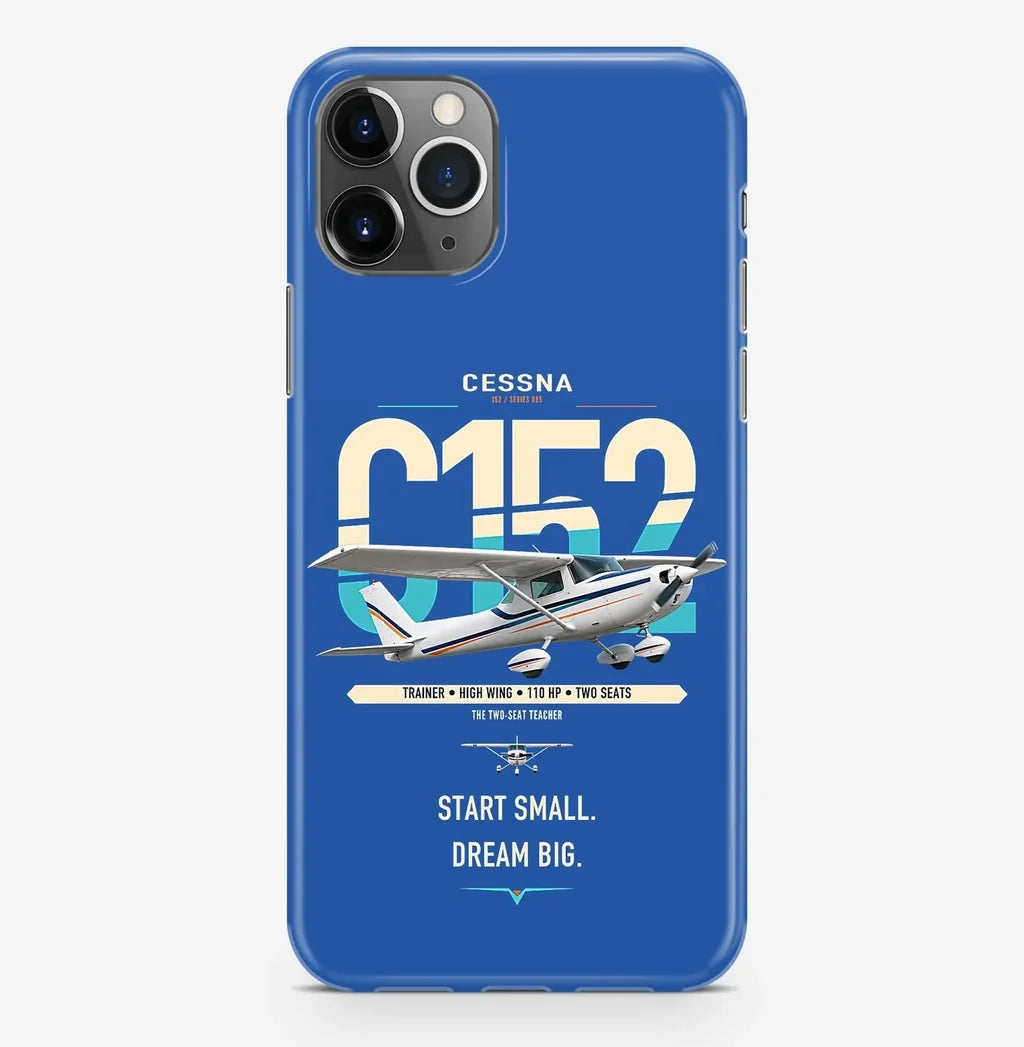 Cessna 152 design on blue magsafe iphone case, for iPhone Pro Max