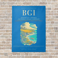 Thumbnail for Grantley Adams International Airport BGI - Canvas Framed - Turquoise