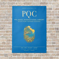 Thumbnail for Phu Quoc International Airport PQC - Canvas Framed - Turquoise