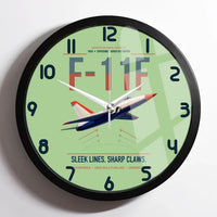Thumbnail for F-11F Tiger design on light green framed wall clock