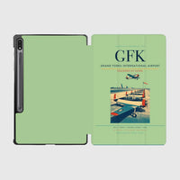 Thumbnail for Grand Forks International Airport (GFK) design on light green samsung tablet tablet case