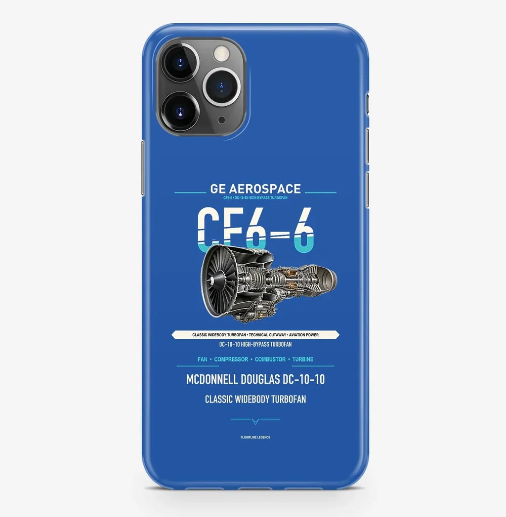 CF6-6 Case ProMax design on blue iphone case promax