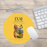 Thumbnail for Madurai Airport (IXM) design on yellow round mouse pad