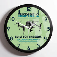 Thumbnail for DJI Inspire 2 design on light green framed wall clock