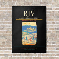 Thumbnail for Milas-Bodrum Airport BJV - Canvas No Frame - Black