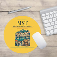 Thumbnail for Maastricht Aachen Airport (MST) design on yellow round mouse pad