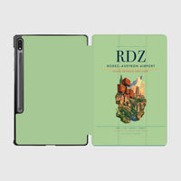 Thumbnail for Rodez–Aveyron Airport (RDZ) design on light green samsung tablet tablet case