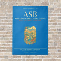 Thumbnail for Ashgabat International Airport ASB - Canvas Framed - Turquoise