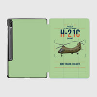 Thumbnail for Piasecki H-21C Shawnee design on light green samsung tablet tablet case