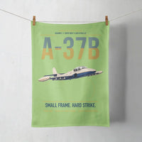 Thumbnail for A-37B Dragonfly design on light green towel