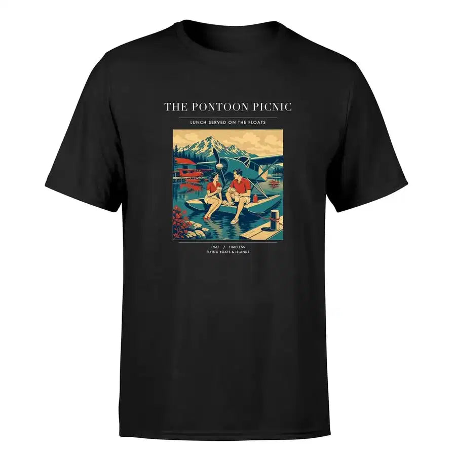 VINTAGE G4250 - The Pontoon Picnic - Premium T-Shirt design on black premium t shirt