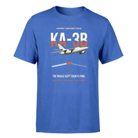 Thumbnail for KA-3B Skywarrior design on blue double-side t-shirt, single-side print