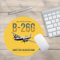 Thumbnail for B-26G Marauder design on yellow round mouse pad
