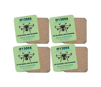 Thumbnail for Inspired Flight IF1200A design on light green 4 pieces set coaster