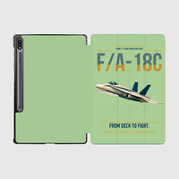 Thumbnail for F-A-18C Hornet design on light green samsung tablet tablet case