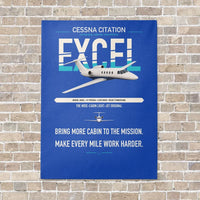 Thumbnail for Cessna Citation Excel vertical canvas print - no frame - blue background