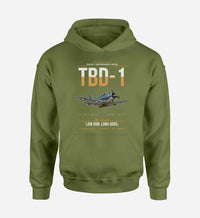 Thumbnail for TBD-1 Devastator design on green army double-side hoodie, single-side print