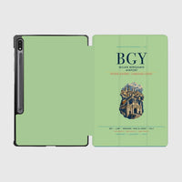 Thumbnail for Milan Bergamo Airport (BGY) design on light green samsung tablet tablet case