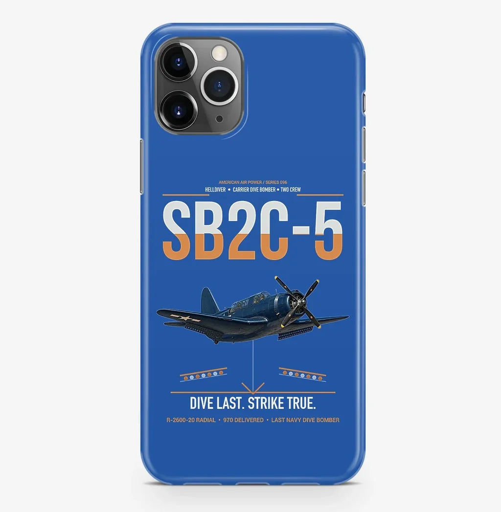 SB2C-5 Helldiver design on blue magsafe iphone case, for iPhone Pro Max