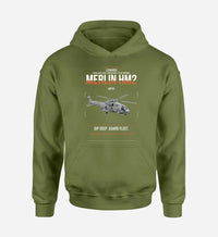 Thumbnail for Leonardo AW101 Merlin HM2 design on green army double-side hoodie, single-side print