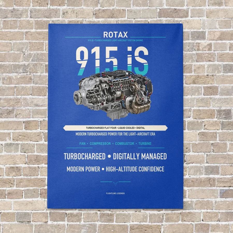 915 iS vertical canvas print - no frame - blue background