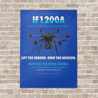 Thumbnail for Inspired Flight IF1200A vertical canvas print - no frame - blue background
