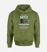 Thumbnail for BR710 design on green army hoodie single side