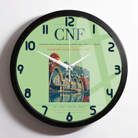 Thumbnail for Tancredo Neves International Airport (CNF) design on light green framed wall clock