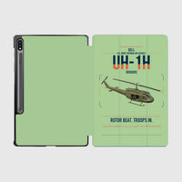 Thumbnail for Bell UH-1H Iroquois design on light green samsung tablet tablet case