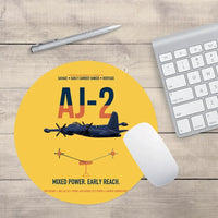 Thumbnail for AJ-2 Savage Tanker design on yellow round mouse pad