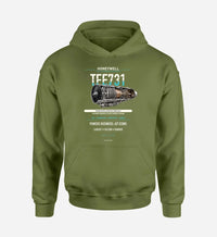 Thumbnail for TFE731 design on green army hoodie single side