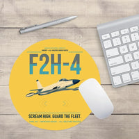 Thumbnail for F2H-4 Banshee design on yellow round mouse pad