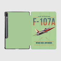 Thumbnail for F-107A Ultra Sabre design on light green samsung tablet tablet case