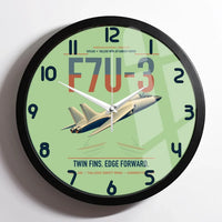 Thumbnail for F7U-3 Cutlass design on light green framed wall clock