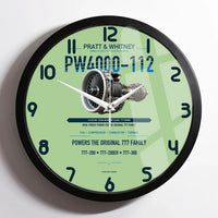 Thumbnail for PW4000-112 design on light green framed wall clock