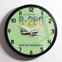 Thumbnail for B-26G Marauder design on light green framed wall clock
