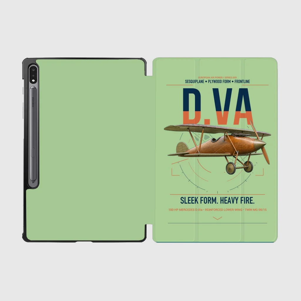 Albatros D.Va design on light green samsung tablet tablet case
