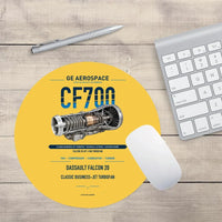 Thumbnail for CF700 design on yellow round mouse pad