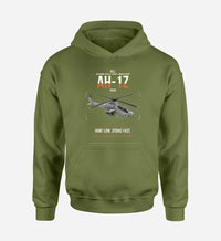 Thumbnail for Bell AH-1Z Viper design on green army double-side hoodie, single-side print