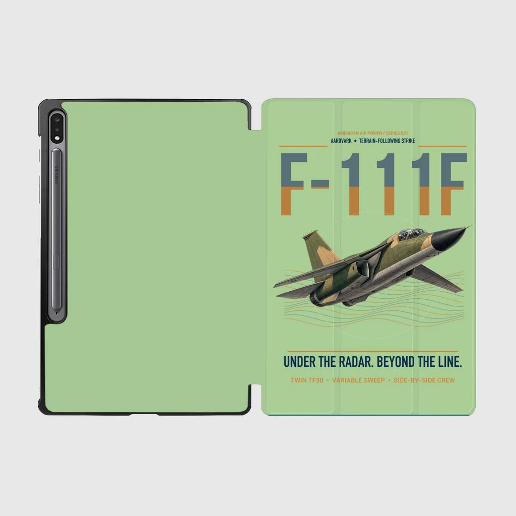 F-111F Aardvark design on light green samsung tablet tablet case