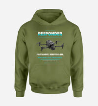 Thumbnail for BRINC Responder design on green army hoodie single side