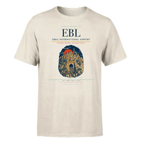 Thumbnail for Erbil International Airport (EBL) T-Shirt single-side front print in Beige | erbil-international-airport-ebl-double-side-t-shirt