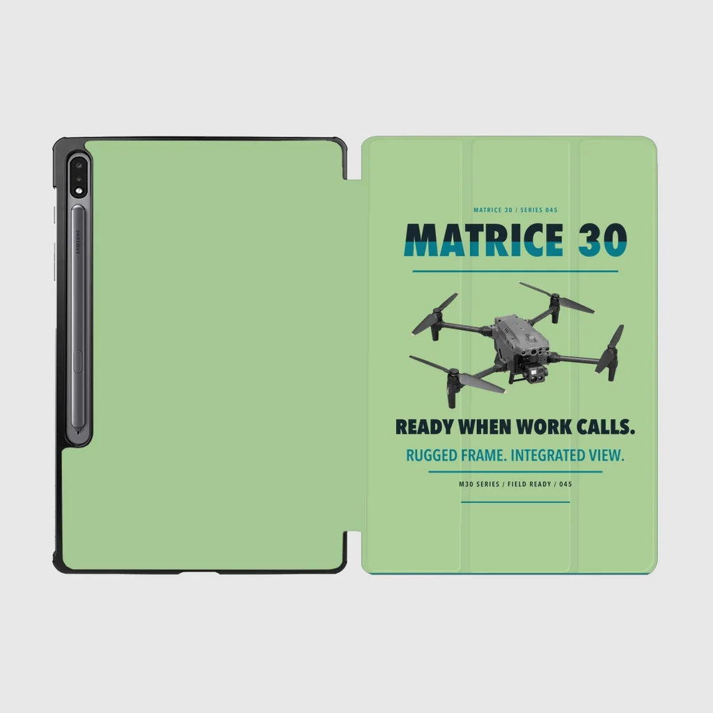 DJI Matrice 30 design on light green samsung tablet tablet case