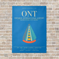 Thumbnail for Ontario International Airport ONT - Canvas Framed - Turquoise
