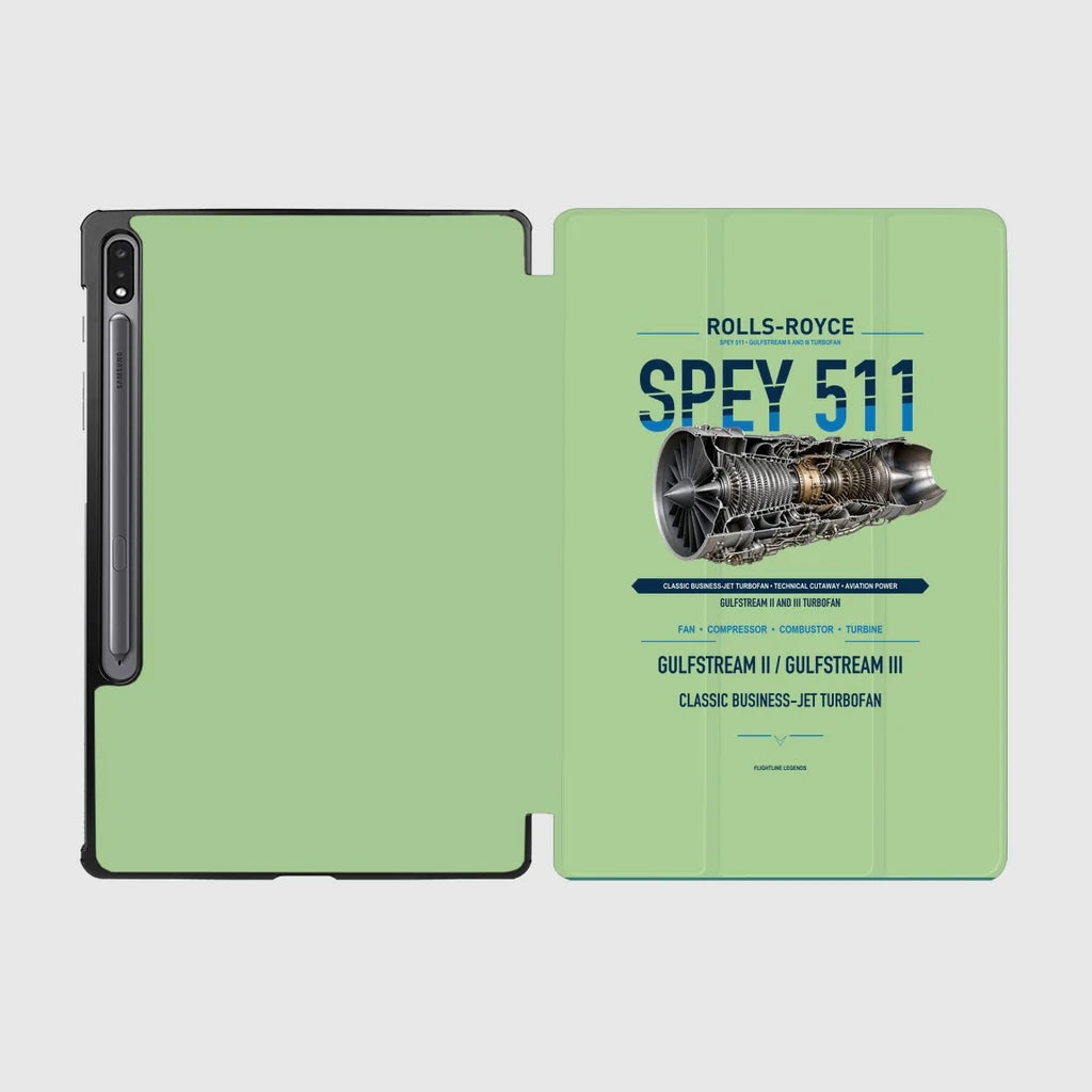 SPEY 511 design on light green samsung tablet tablet case