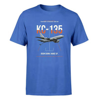Thumbnail for KC-135 STRATOTANKER design on blue double-side t-shirt, single-side print
