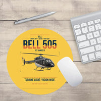 Thumbnail for Bell 505 Jet Ranger X design on yellow round mouse pad