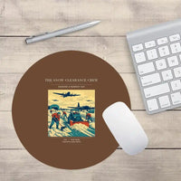 Thumbnail for VINTAGE G4523 - The Snow Clearance Crew - Designed Mouse Pads design on brown round