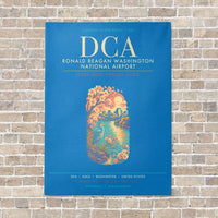 Thumbnail for Ronald Reagan Washington National Airport DCA - Canvas Framed - Turquoise